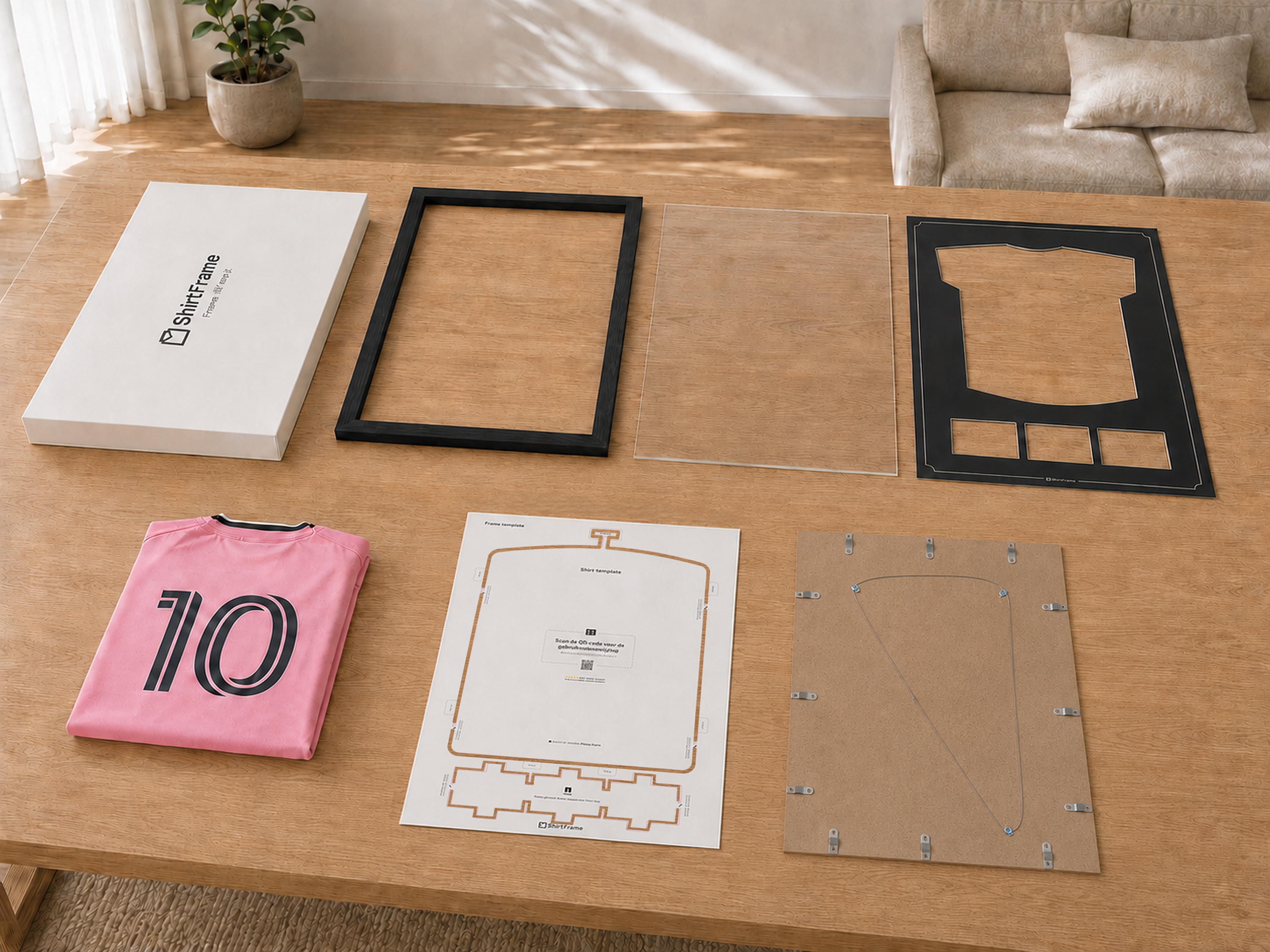 Contenu du colis ShirtFrame