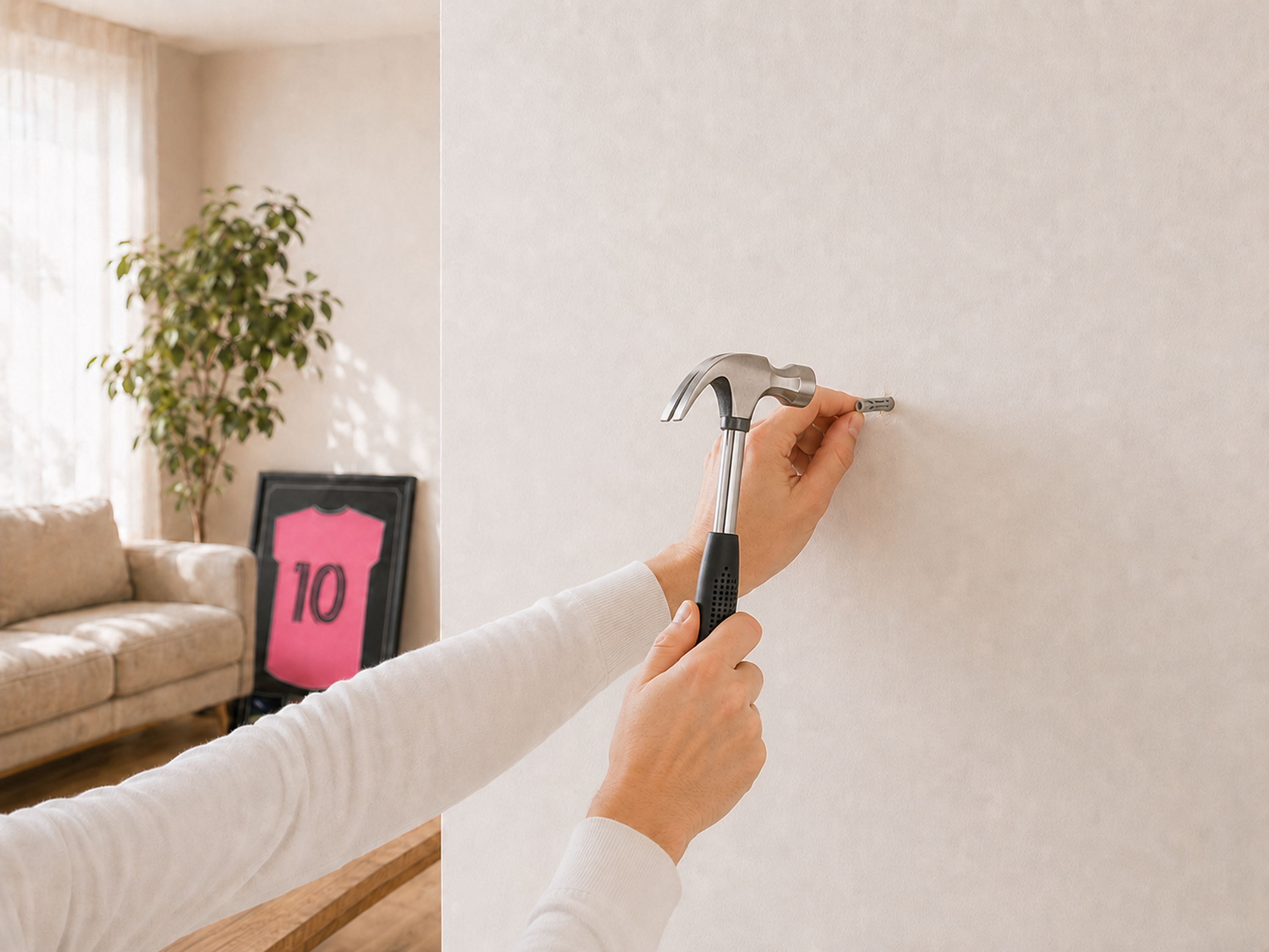 Accrochage du ShirtFrame au mur