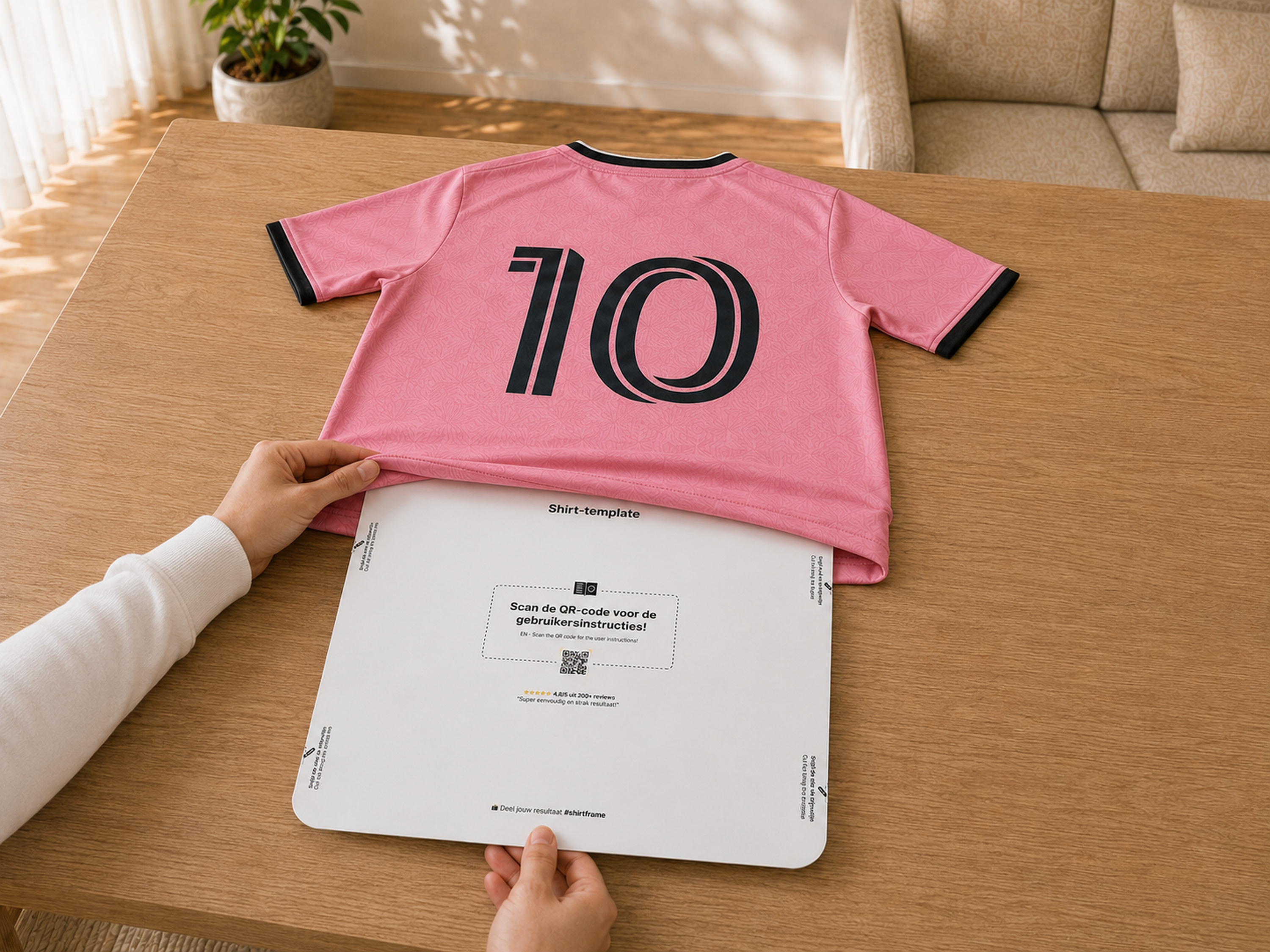 Placement du gabarit dans le maillot
